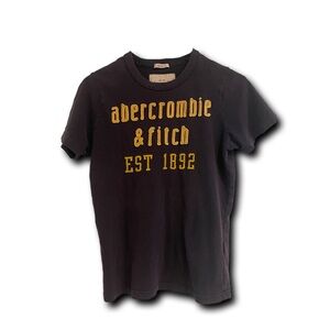 Boys size (L) Navy blue and yellow Abercrombie and Fitch Tee
